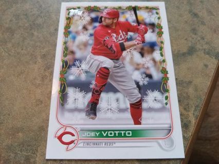 2022 TOPPS HOLIDAY EDITION JOEY VOTTO CINCINNATI REDS BASEBALL CARD# HW120