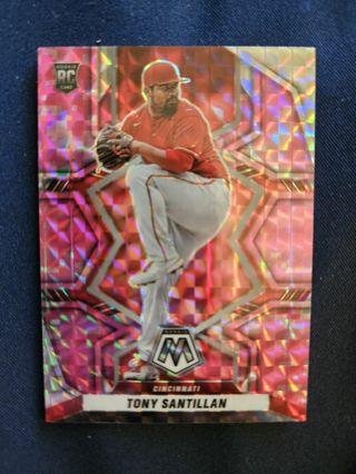 2022 Panini Mosaic Pink Camo Rookie Tony Santillan