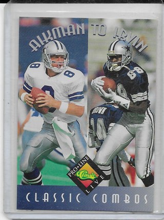 Troy Aikman/Michael Irvin 1994 Pro Line Live Classic Combos #390