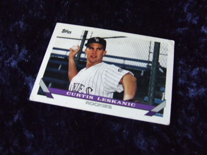 1993 Curtis Leskanic Colorado Rockies ROOKIE Topps Card #774