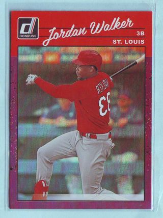 2023 Donruss Jordan Walker PURPLE HOLO VARIANT Prospect Baseball Card # 241 Cardinals