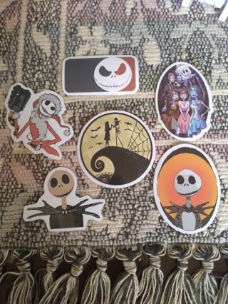 "Nightmare before Christmas Stickers" - 6 total