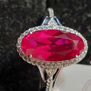 Sterling silver ruby ring new, size 8