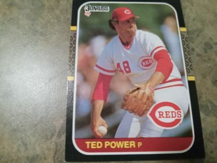 1987 DONRUSS TED POWER CINCINNATI REDS BASEBALL CARD# 536