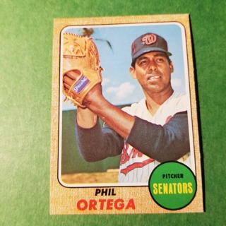 1968 - TOPPS BASEBALL CARD NO. 595 - PHIL ORTEGA - SENATORS - EXMT/NRMT/MT. - READ