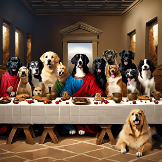 Listia Digital Collectible: Dogs last supper