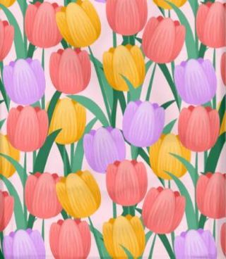 ↗️⭕(1) TULIP POLY MAILER 10x13" EASTER FLOWERS FLORAL PASTEL