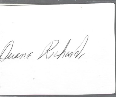 DUANE RICHARDS REDS AUTOGRAPH CARD