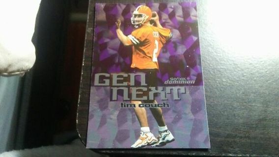 1999 SKYBOX DOMINION TIM COUCH ROOKIE GEN NEXT FOOTBALL CARD# 4 OF 20 GN