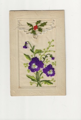 Silk Embroidered Post Card