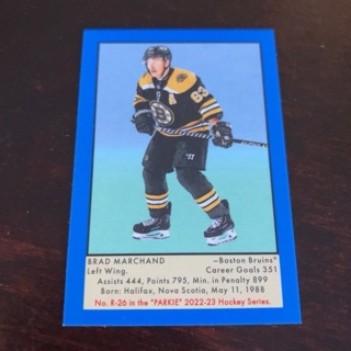 2022-23 Upper Deck Parkhurst Champions - 51 Retros  Blue  #R-26 Brad Marchand