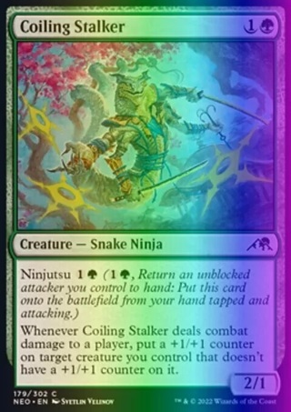 MTG Magic the Gathering Coiling Stalker (179/606) Kamigawa Neon Dynasty