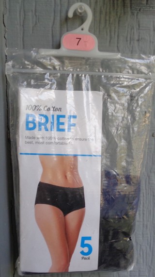 Pack 3 Womens Briefs Size 7 Navy Blue Black 100% Cotton *Please Read*