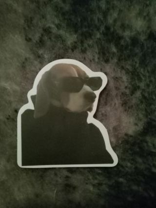 Puppy dog face sticker