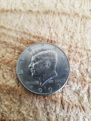 1991 D KENNEDY HALF DOLLAR