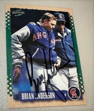 Brian Anderson California Angels Autographed 1995 Score Baseball Card #361