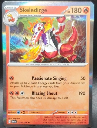 Skeledirge 038/198 Scarlet & Violet Holo Rare Pokemon NM