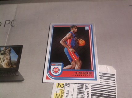 2022-23 Panini NBA Hoops    Jalen Duren    Rookie   card  #   243  Detroit Pistons