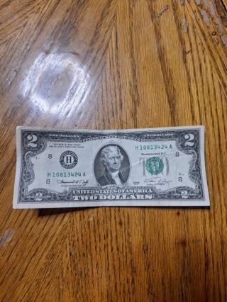 1976 Bank Of St Louis Missouri 2$ Bill Very Crisp VG+ SEE DESCRIPTION