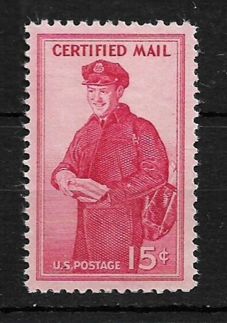 1955 ScFA1 Letter Carrier Certified Mail MNH