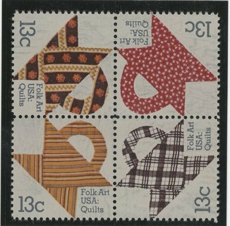 1978, #1745-1748. Four Stamps, American Quilts