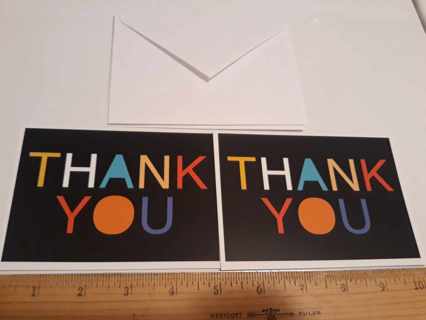 2 Thank You Notecards (with Envelopes)