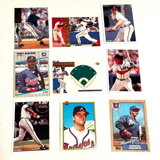 Braves 18 Card Lot-David Justice,Steve Avery,Fred McGriff,Mark Lemke