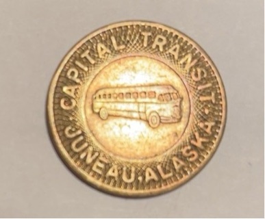 Vintage Juneau Alaska Capital Transit Bus Token 