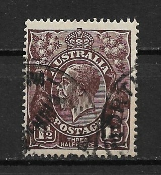 1918 Australia Sc24b 1½p King George V used