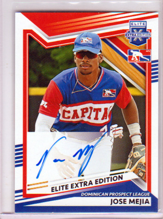 Jose Mejia, 2022 Panini Elite DPL AUTOGRAPHED Card #221, , (EL)