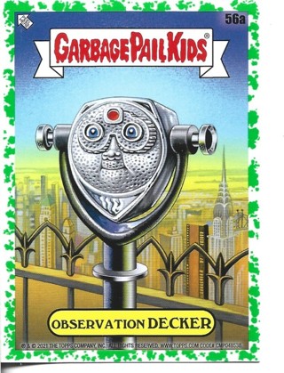 Brand New 2021 Topps Garbage Pail Kids Observation Decker Sticker From the Go On Vacation Set 