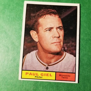 1961 - TOPPS BASEBALL CARD NO. 374 - PAUL GIEL - TWINS