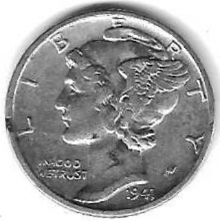 1941-D Mercury Dime 90% Silver U.S. 10 Cent Coin