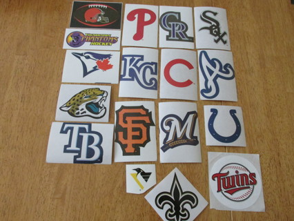 16 Random Sports Team Stickers