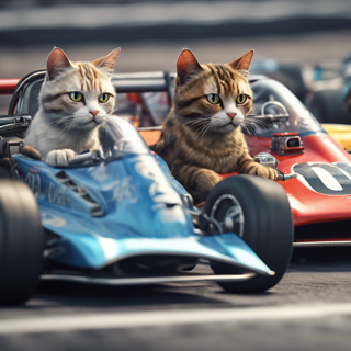 Listia Digital Collectible: Cats At The Racetrack
