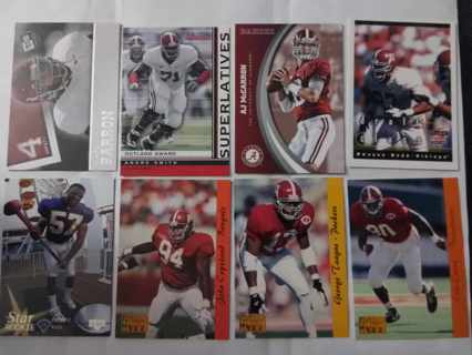 8 card Alabama Crimson Tide lot rcs insert