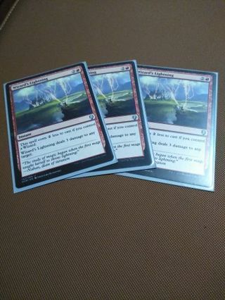 MTG Wizard Lightning 3x cards