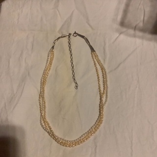 Vintage Sterling Silver Pearl Necklace 