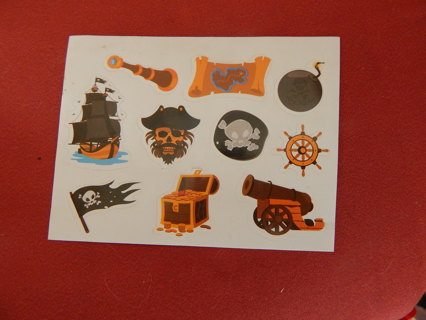MINI sheet of  PIRATE themed stickers