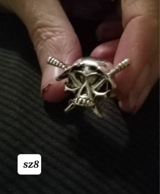 Swords with skull ring sz8 new