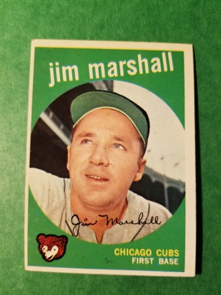 1959 - TOPPS EXMT - NRMT BASEBALL - CARD NO. 153 - JIM MARSHALL - CUBS