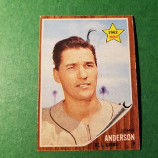 1962 - TOPPS NRMT+ BASEBALL CARD NO. 266 -JOHN ANDERSON ROOKIE - CARDINALS