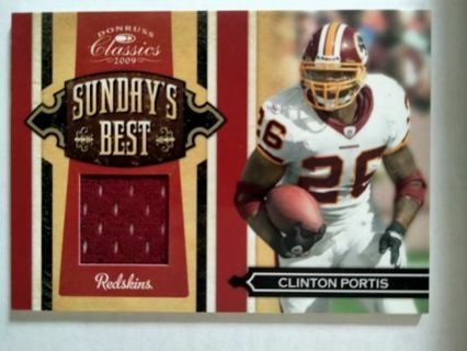 2009 Clinton portis jersey card 226/299