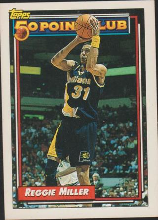 Reggie Miller 1993 Topps 50 Point Club Card #215 Indiana Pacers NBA