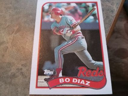 1989 TOPPS BO DIAZ CINCINNATI REDS BASEBALL CARD# 122