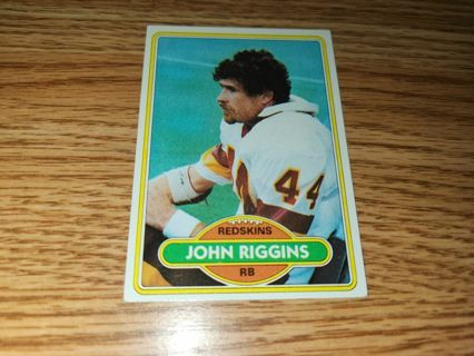 1980 Topps Football John Riggins #390 Washington Redskins,EX condition, Free Shipping!