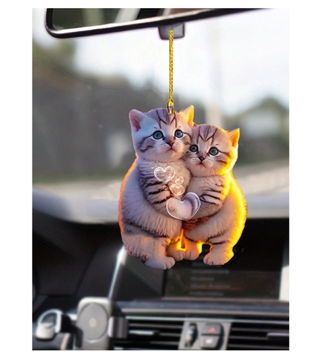 1PC Acrylic Hanging Cat Ornament Car 