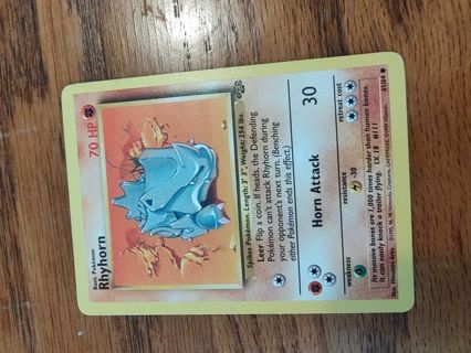 Pokemon Jungle Set Rhyhorn 61/64 #8