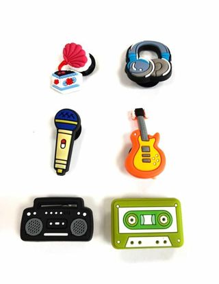 Lot Of 6 ~ Music Jibbitz Shoe Charms