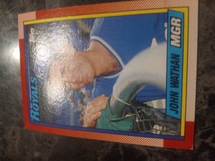 John Wathan 1990 Topps Kansas City Royals